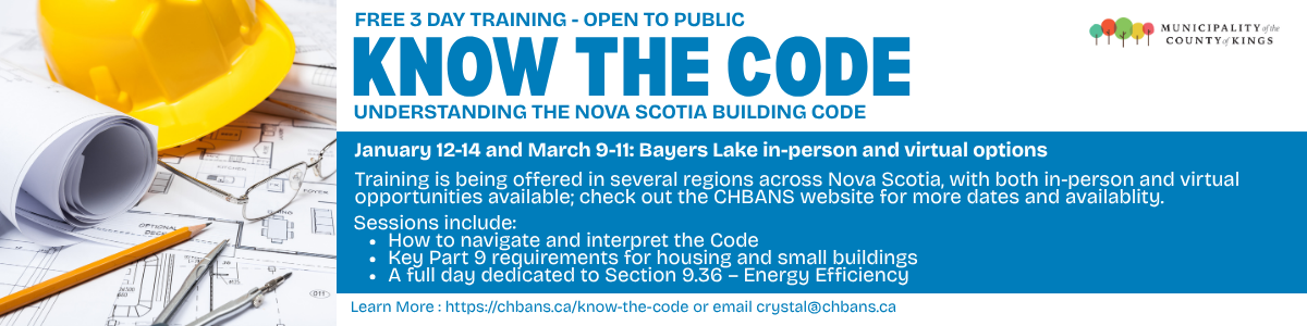 KNOW THE CODE:  Understanding the Nova Scotia Building Code